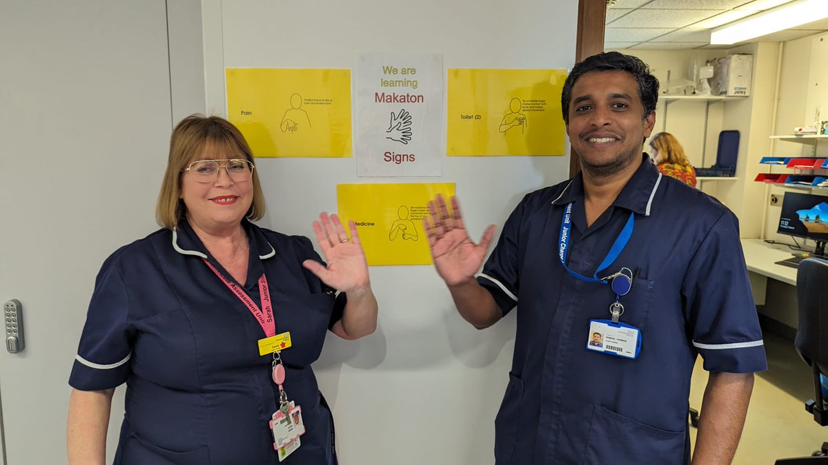 Highwayitis (@tracythemusical) on Twitter photo .<a href="/AAUNursesUHP/">AAU Nurses</a> @AAUNurseLinsey
<a href="/UHP_NHS/">University Hospitals Plymouth NHS Trust</a>
Our wonderful junior sister Sarah is teaching us makaton so we can communicate more effectively with our patients. .<a href="/AAUNursesUHP/">AAU Nurses</a> @AAUNurseLinsey
<a href="/UHP_NHS/">University Hospitals Plymouth NHS Trust</a>
Our wonderful junior sister Sarah is teaching us makaton so we can communicate more effectively with our patients.