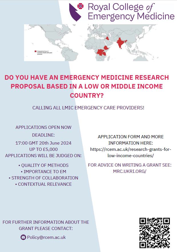 Calling all #LMIC #Emergency #Care providers! Grant applications are open 👇 🗓️Deadline is 20 June