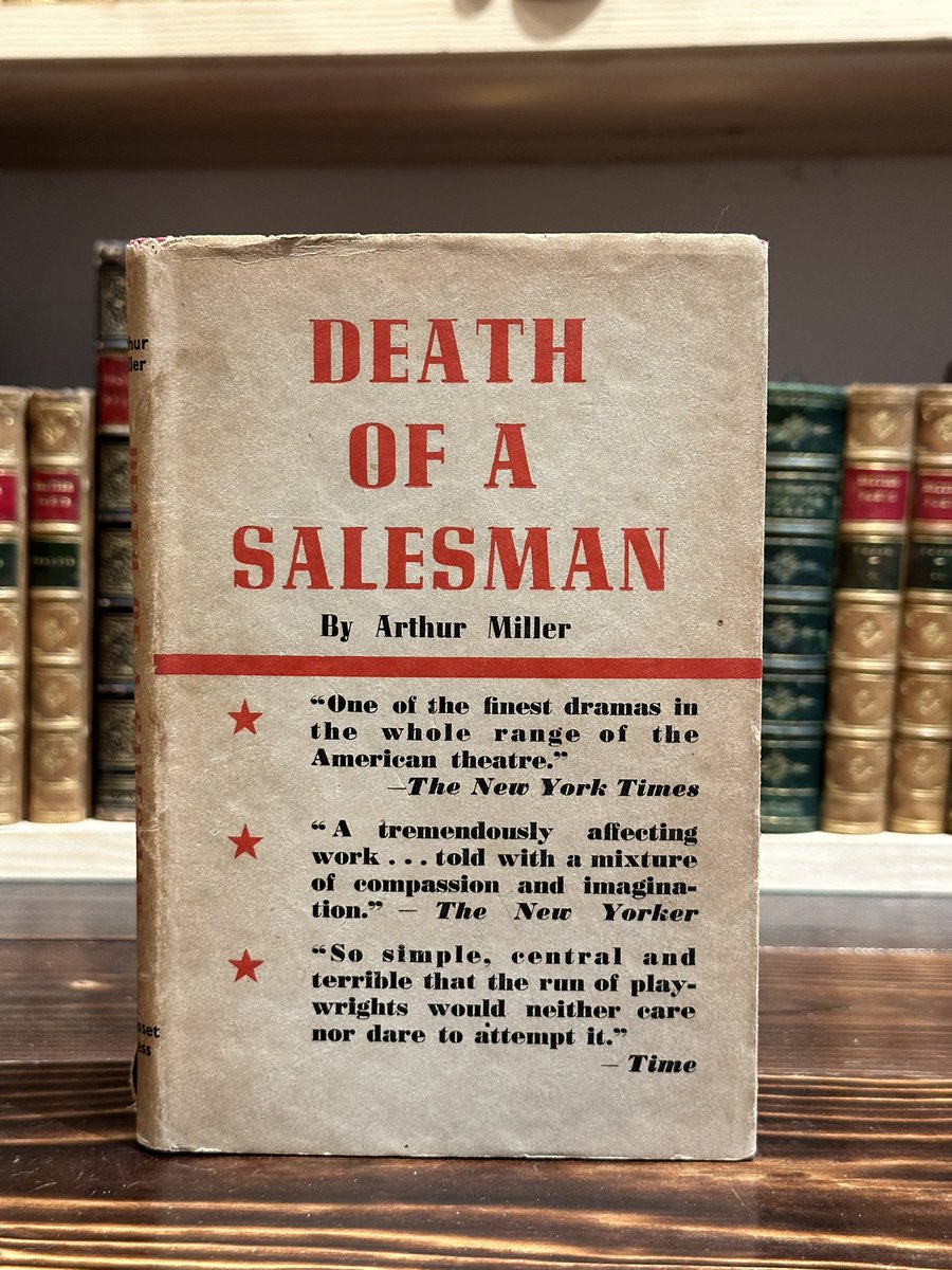 “Will you let me go for Christ's sake? Will you take that phony dream and burn it before something happens?” This is a first UK edition with a crisp dust jacket. #deathofasalesman #arthurmiller #firstedition #play #theatre #american #henrypordesbooks #charingcrossroad #rarebooks