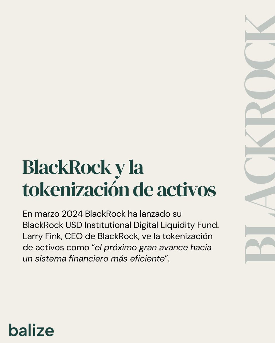 La revolución de la inversión en #activosdigitales✨

La aprobación de los primeros #ETF de #Bitcoin y la innovadora iniciativa de #BlackRock en la #tokenización de activos marcan un hito en la evolución financiera. Estos avances no solo reafirman la importancia de #blockchain,