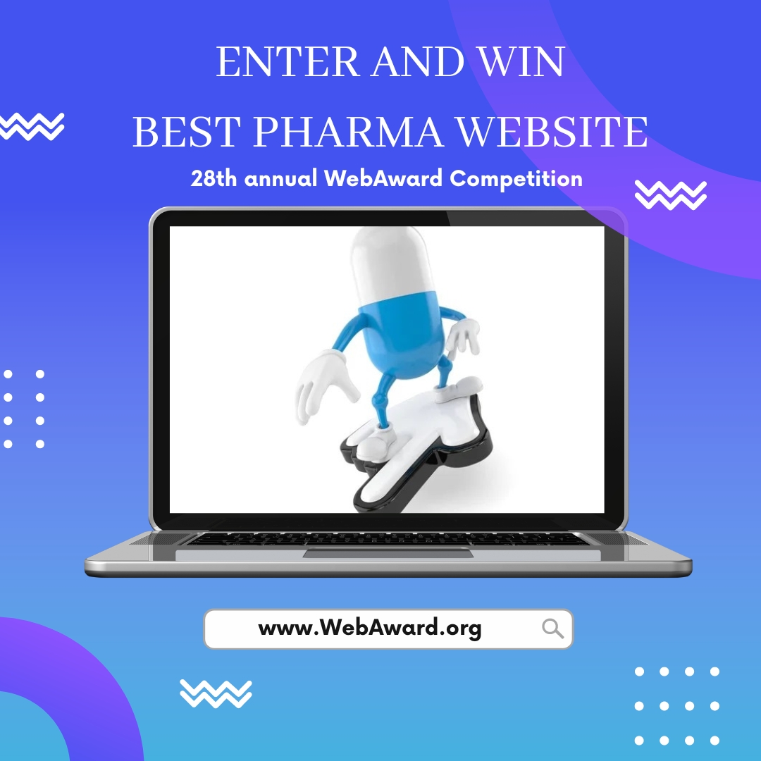 Don't be a pill, win Best Pharma Website in the @WebMarketAssoc 28th #WebAward for #WebsiteDevelopment at WebAward.org Enter by 5.31.24.
#PharmaMarketing #pharmanews #pharmaceutics #pharmaindustry #pharmatech #pharmacology #psychopharmacology #clinicalpharmacology