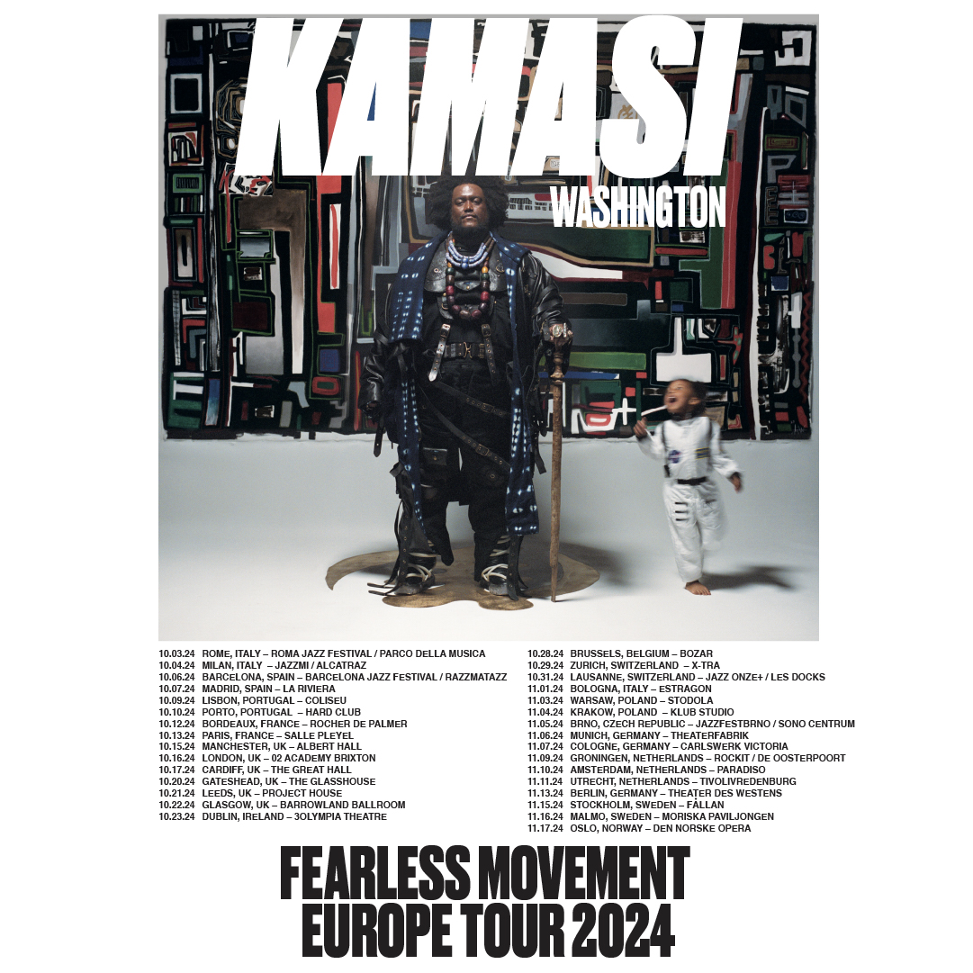 Europe, coming your way soon! Pre-order my album “Fearless Movement” from my web store before 6pm on Wednesday April 17th to receive pre-sale access to my Europe tour! Pre-sale opens at 10am (local times) on Thursday April 18th. *No purchase necessary. kamasiwashington.y-r.co/bio