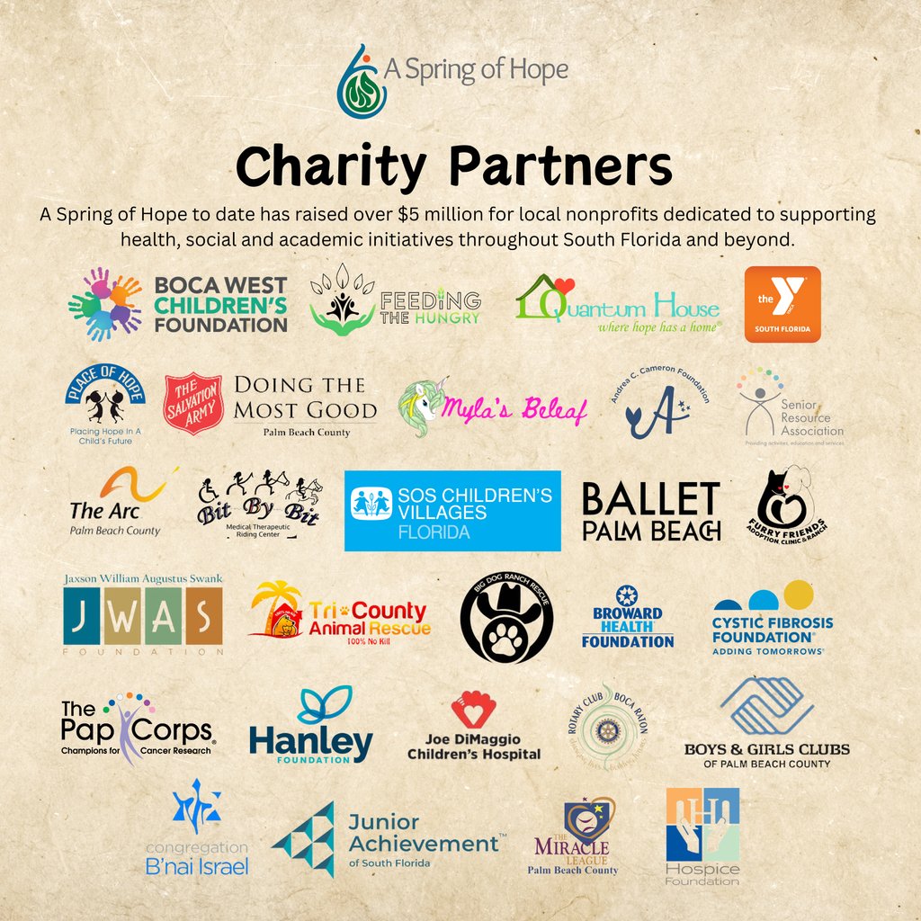 aspringofhope's tweet image. IN THE UNITED STATES - A Spring of Hope to date has raised over $5 million for local non-profits dedicated to supporting health, social and academic initiatives throughout South Florida and beyond.