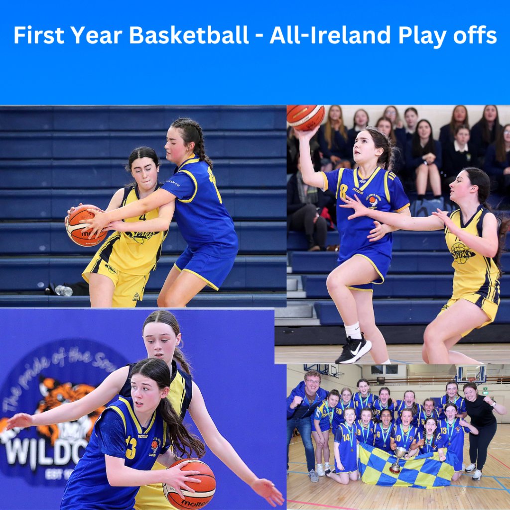 cbcarnew's tweet photo. On Thursday, 18th April, our school will host round one of the all-Ireland playoffs. Our first year girls will play three games here in the school. Wishing them all the best. @BballIrl, @bippsbasketball, @KWETB, @WicklowPeople, #ETBEthos, #Care, @GoreyGuardian, https://t.co/b2HSeXXkcw