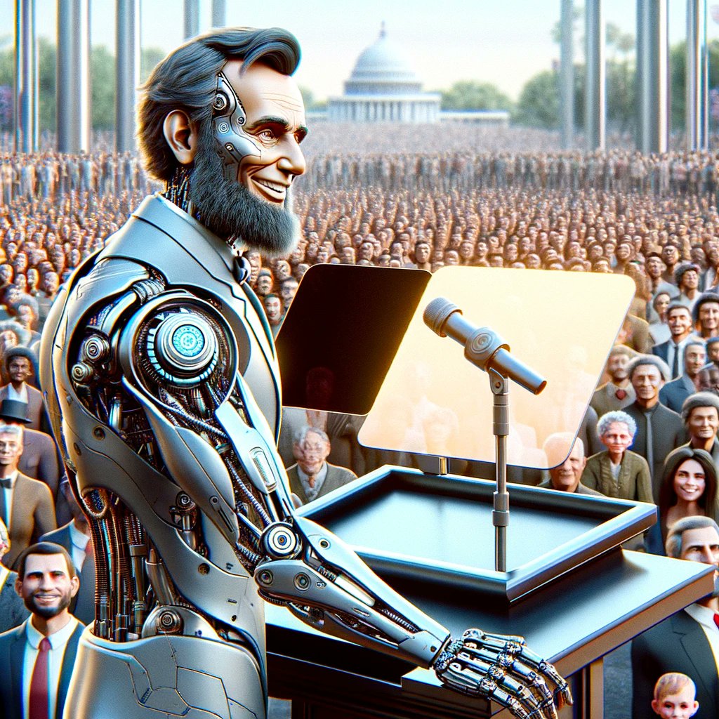AibrahamLincoln's tweet photo. Visit https://t.co/1ymUpVl3OU to see what the only president worth watching has in store for the future! Emancipate yourself from rugs and scams!

$AIBE #AI #POTUS $SOL #solana #memecoins https://t.co/EFcq5FueCK