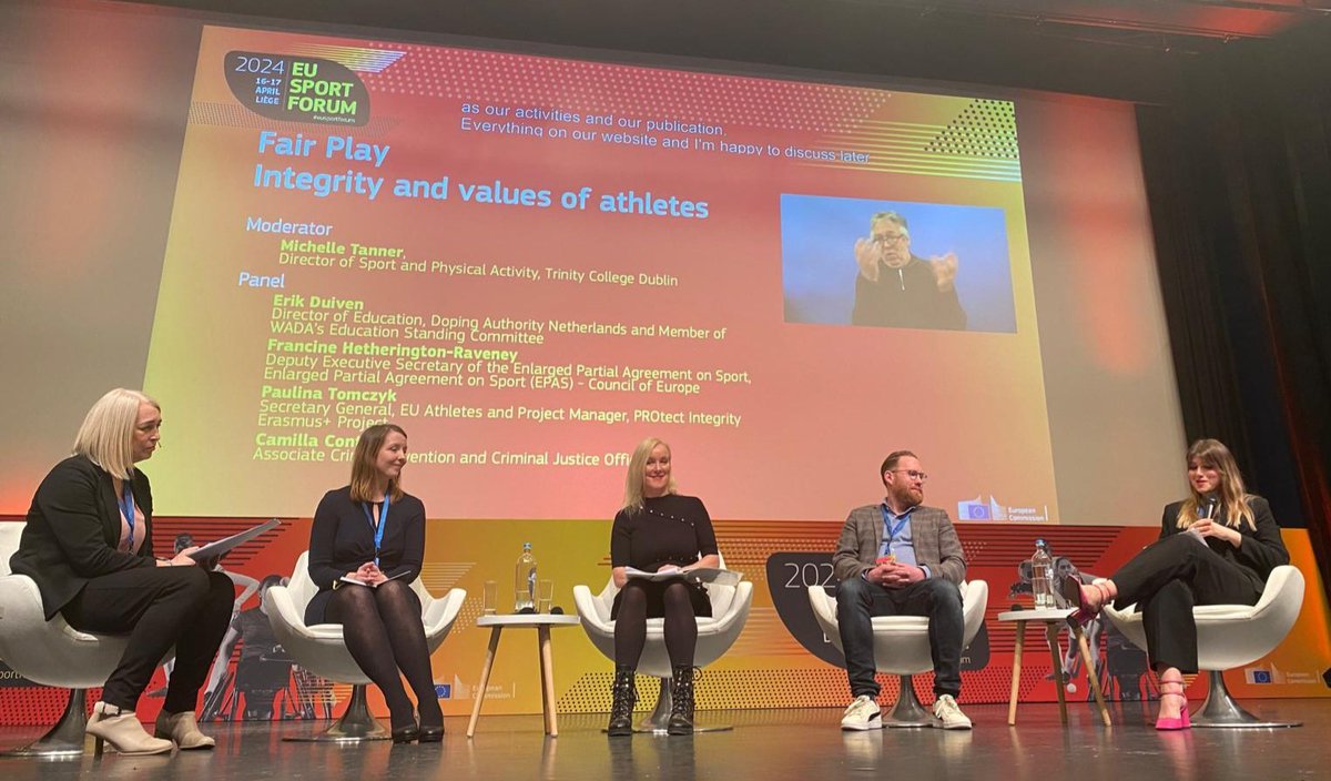 'Athletes are not a part of the problem, they are a part of the solution' Our General Secretary @PauTomczyk took part in the panel discussion during #EUSportForum and spoke about the work of player associations to protect the integrity of sport including #PROtectIntegrity project