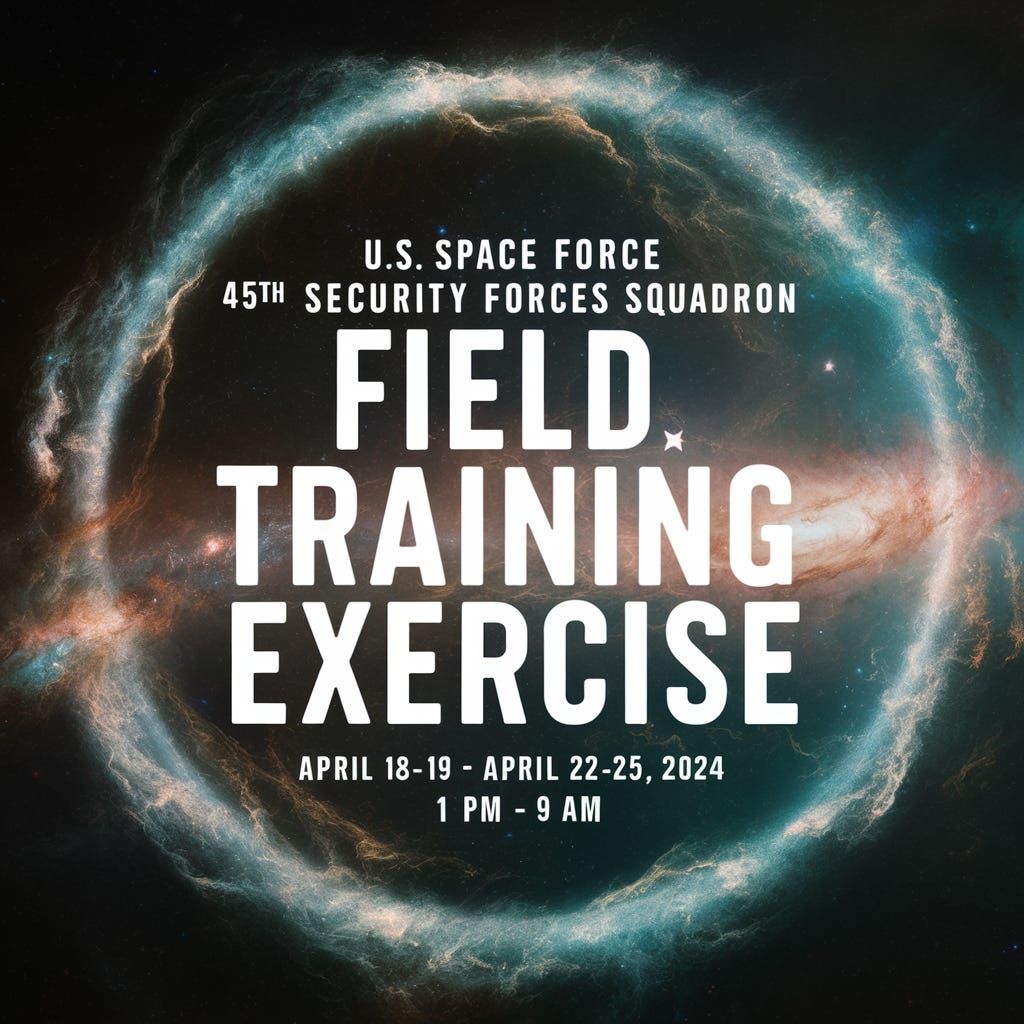 🚨 #PalmBay, get ready for some boom & bang! 🎇 #SpaceForce training at Malabar Annex, Apr 18-19 & 25-26. It's just a drill! Details 🔗 buff.ly/3PZvfuL #MilitaryDrills #StayInformed