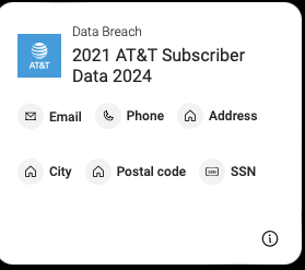 JustNems's tweet photo. Thanks, @ATT. :/

Even with your "Free for a year" identity protection, none of this data will change in 12 months + one day. 

You lose my data, you should be on the hook to protect me against ID theft FOR LIFE.

#DataBreach https://t.co/hMwE4j6zwc