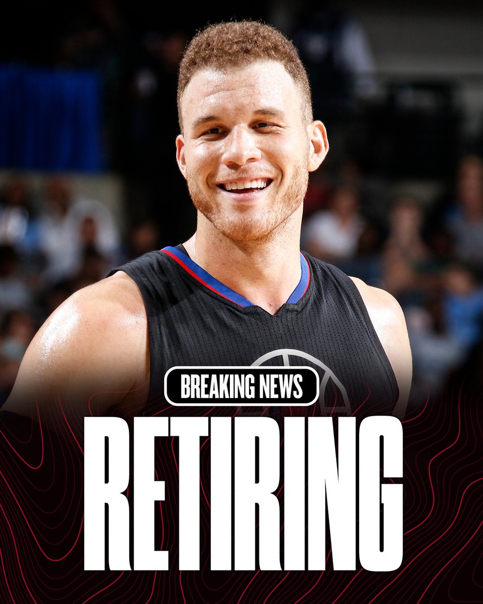 Breaking: Blake Griffin is retiring from the NBA, he announced on social media.