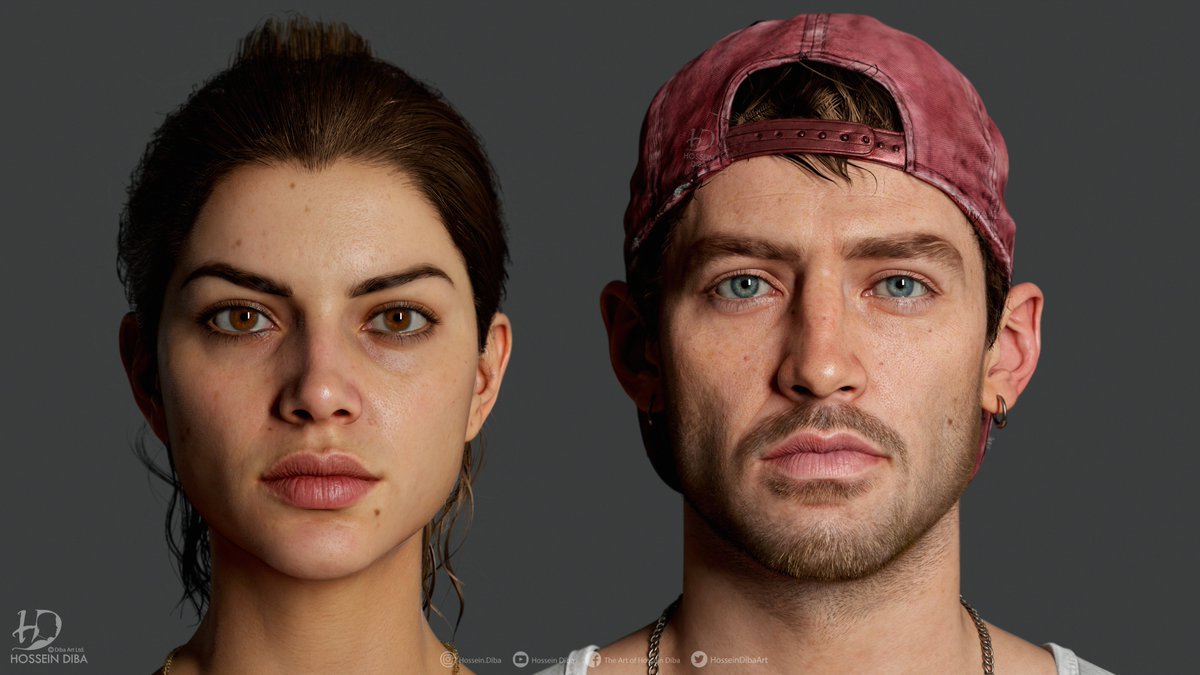 HosseinDibaArt's tweet photo. My take on protagonists of #GTAVI, #Lucia and #Jason. https://t.co/m2jIzCqjFv