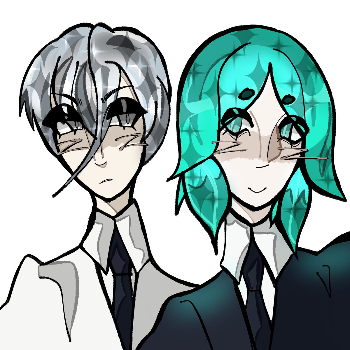 antarc and phos because this era of hnk was my favorite #housekinokuni_fanart #housekinokuni #landofthelustrous