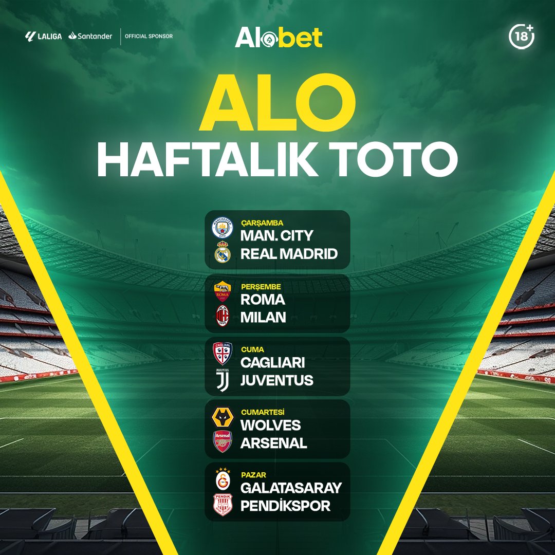 ✨ TAM 500 FREEBET BÜYÜK ÖDÜL ✨ ⚡ #Alobet haftalık toto etkinliği devam ediyor! ➡️ Hemen etkinliğe katıl ödülleri kap ; alohaftaliktoto.gmdy.link ‼️ Ödül dağılımı ve etkinlik şartları yorum kısmında ‼️