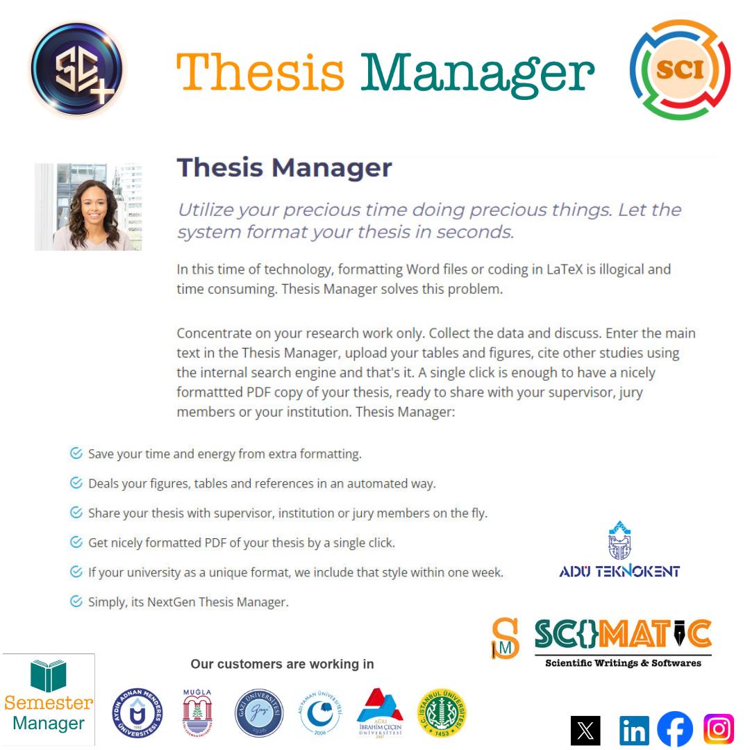 Need a reliable partner for your academic journey? Look no further than Thesis Manager. Simplify, streamline, succeed! 🎓💼 #AcademicSuccess #ThesisManager #Research #ResearchProductivity