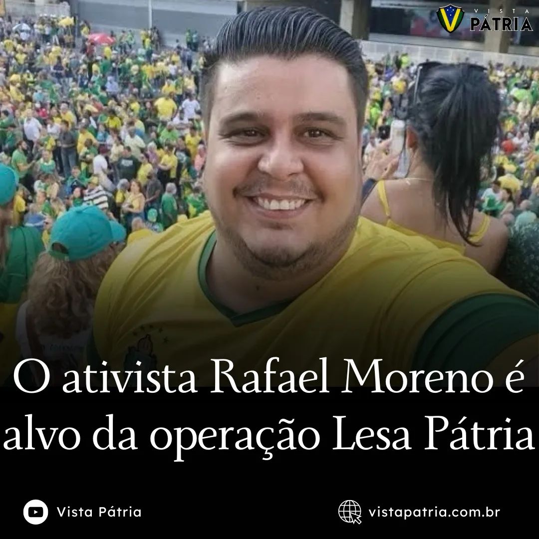 🇧🇷🙋☀️🌻/ 😢 VEJA: MAIS 
UMA VÍTIMA DA DITADURA DO JUDICIÁRIO. Ele teve a polícia federal 5 hoje da manhã, em sua casa como se fosse um bandido. Levaram seu celular e computador. 'Foi dê direita  honesto e trabalhar é perseguido'.