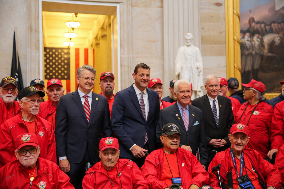 Today, I had the honor of meeting with veterans who traveled to Washington, D.C. for the Central Valley Honor Flight. We thank our veterans for their service to our country, for the sacrifices they made, and the dangers they faced to protect the United States. 🇺🇸