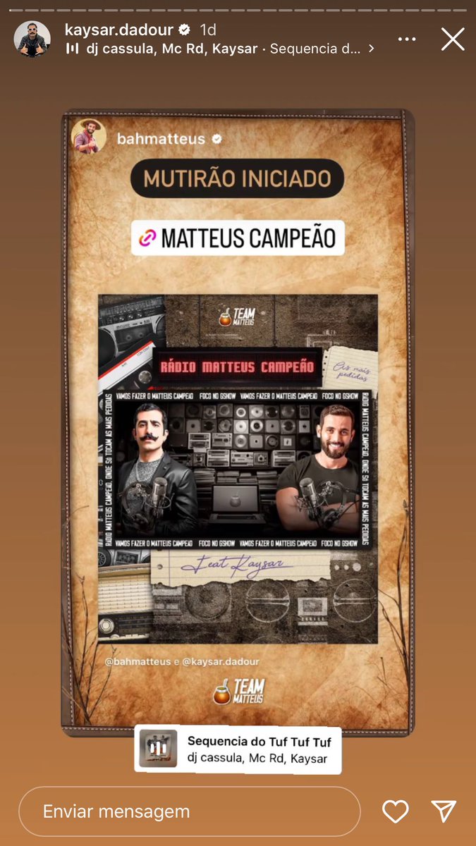 Só torço pelos maiores mesmo 😍
Boraaa #MatteusCampeão