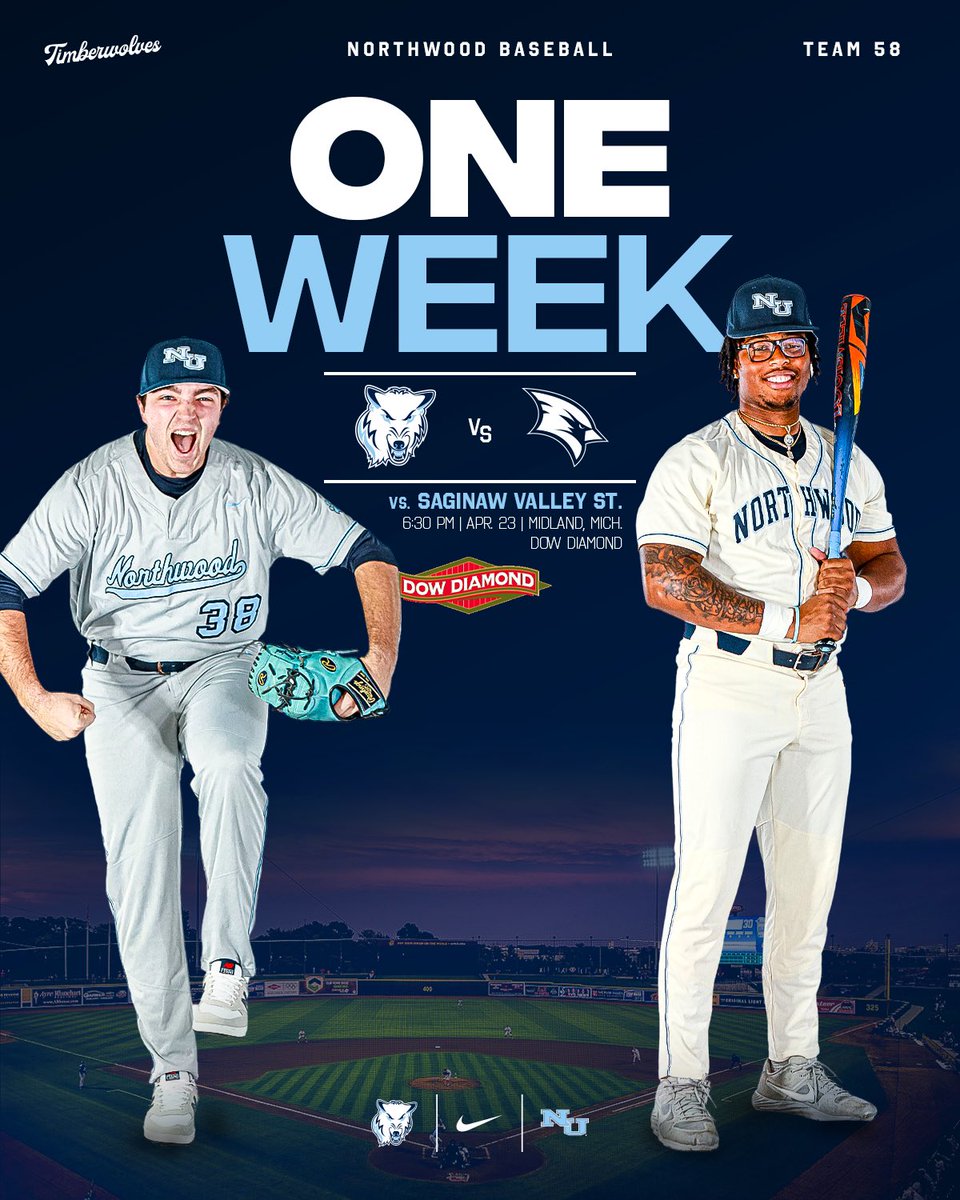 We are one week away from the showdown at Dow Diamond!
Get your tickets today at gonorthwood.com/athletics/tick…
#rolltimbys🐺