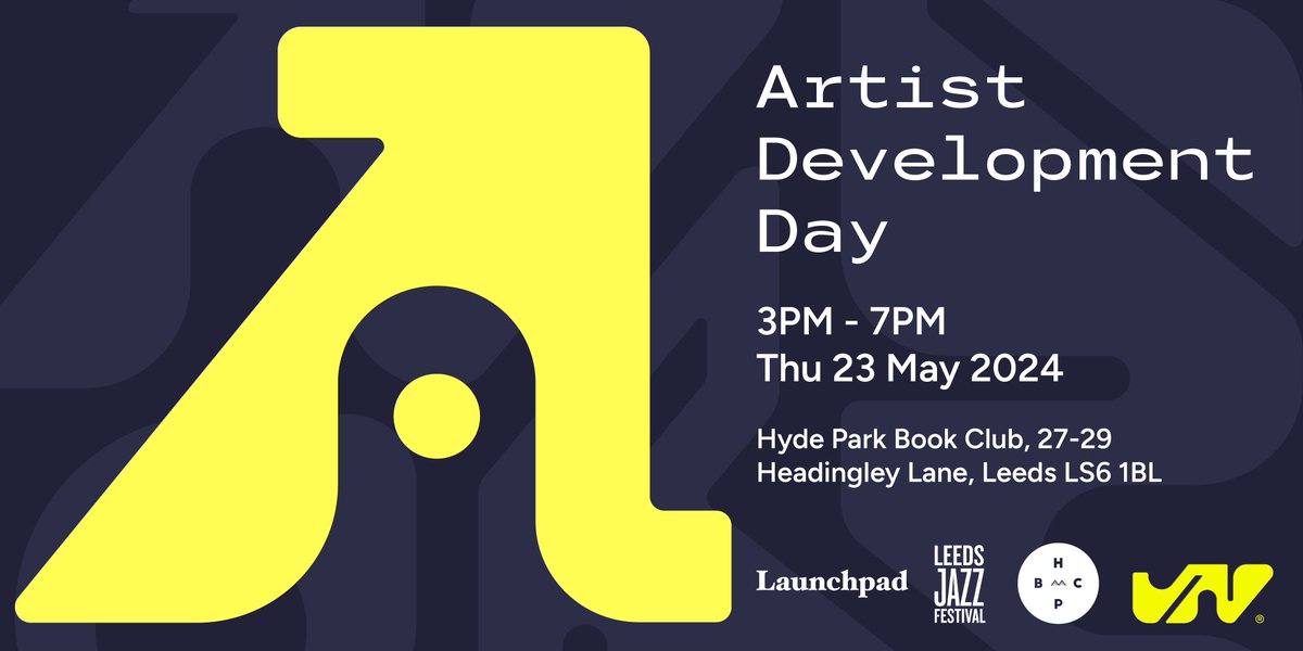 Artists in West Yorkshire! Join us 📆23 May for our next Artist D. Day at @hydeparkbookclub in partnership with @_launchpadmusic & @leedsjazzfest. + hpbc jam session - speakers to be announced! @LondonJazz @ace_thenorth @Jazzwise @JPN_Jazz More: bit.ly/3vIJwFC