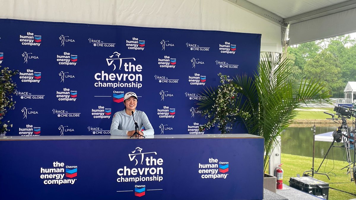 Rose Zhang says she came out to The Club at Carlton Woods in advance to get a look at the venue. She is coming off her first week off of the season, which she used to get settled in to her new residence in Las Vegas. 'I stayed home, ate good food, didn't do anything too crazy.'