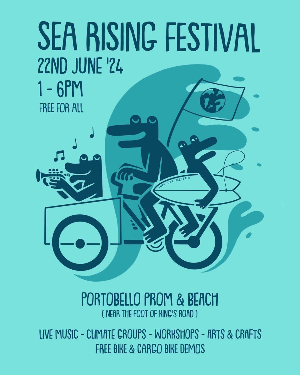 Sea Rising Festival landing on Porty’s shores on the 22nd June 2024 between 1-6pm. Music, markets, workshops, and more. FREE. More exciting news soon - watch this space! #savethedate #festival #portobello #edinburgh #portobellobeach #community #climateaction #searising