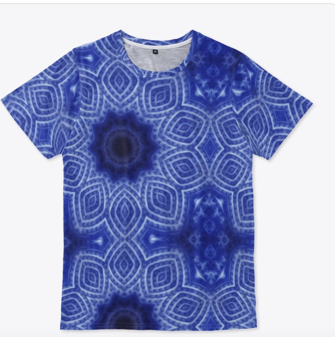 liminaldragonfly.com/listing/blue-a… #kaleidoscope #alloverprinttshirt #tshirt