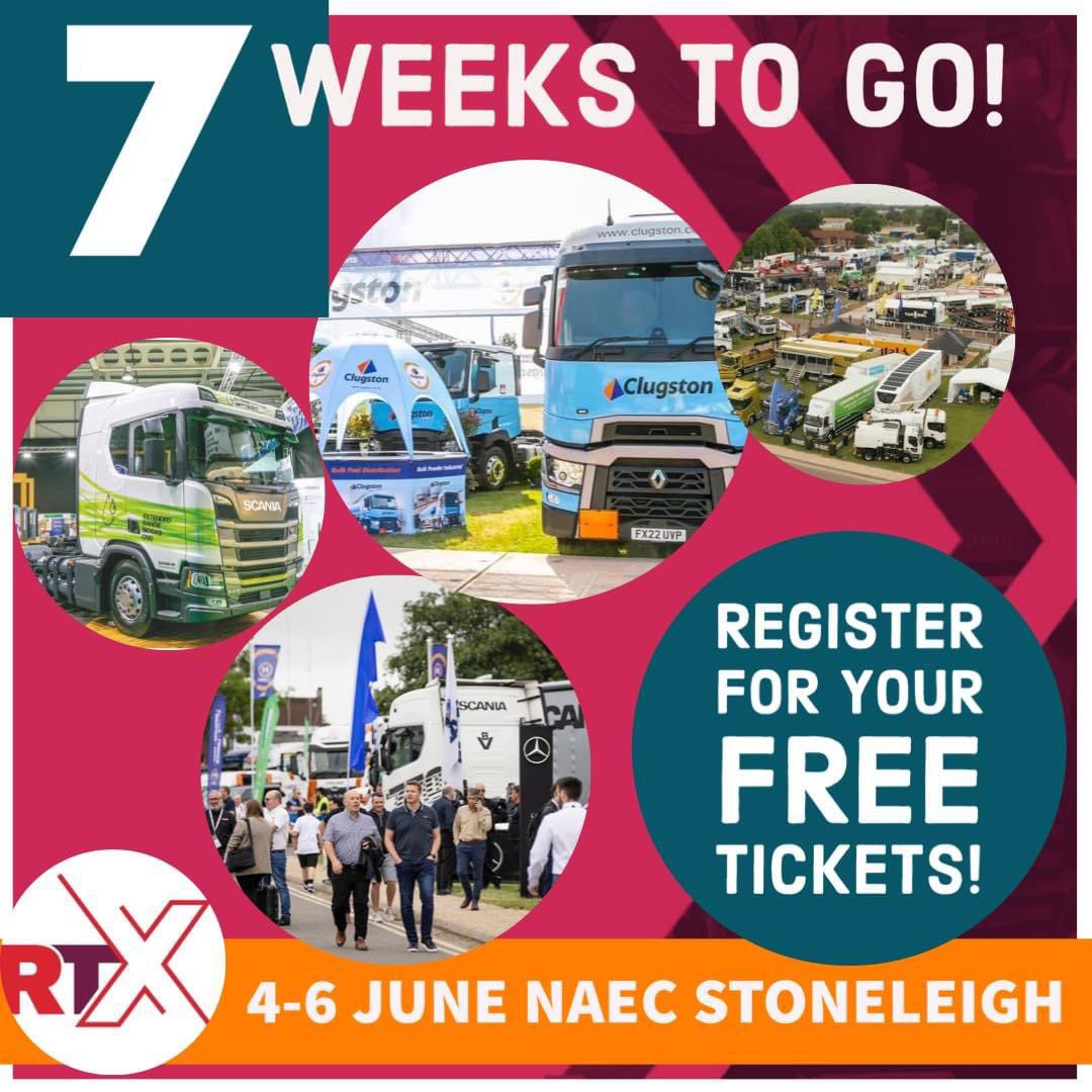 📣 ‼️ 7 WEEKS TO GO ‼️📣 Just 7 weeks to go till the summer spectacular Road Transport Expo opens its doors!! Registration is FREE! We will see you there! 👋 🎟️ road-transport-2024.reg.buzz #RTX2024