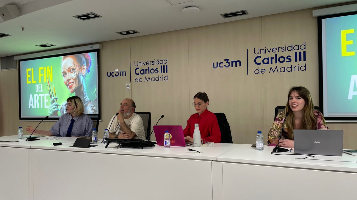 ‼️Empieza nuestra segunda mesa sobre creación e #InteligenciaArtificial con <a href="/Cleonike/">Alejandra López Gabr</a> y @dcasacuberta 

#48hCulturaDigital #MGCEd21