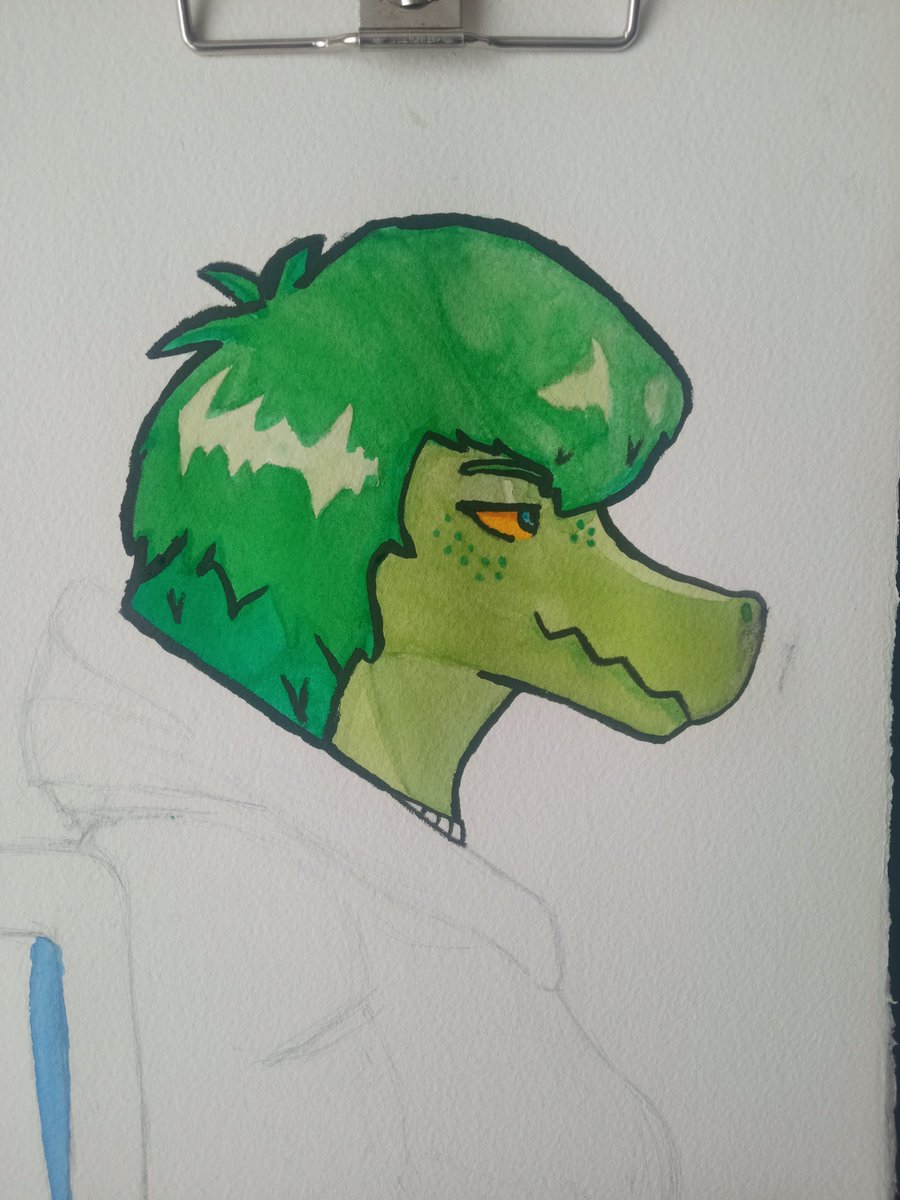 Wip 
Olivia what im doing with watercolors 
#snootgame #IWaniHugthatGator 
#IWaniHugThatGatorArt