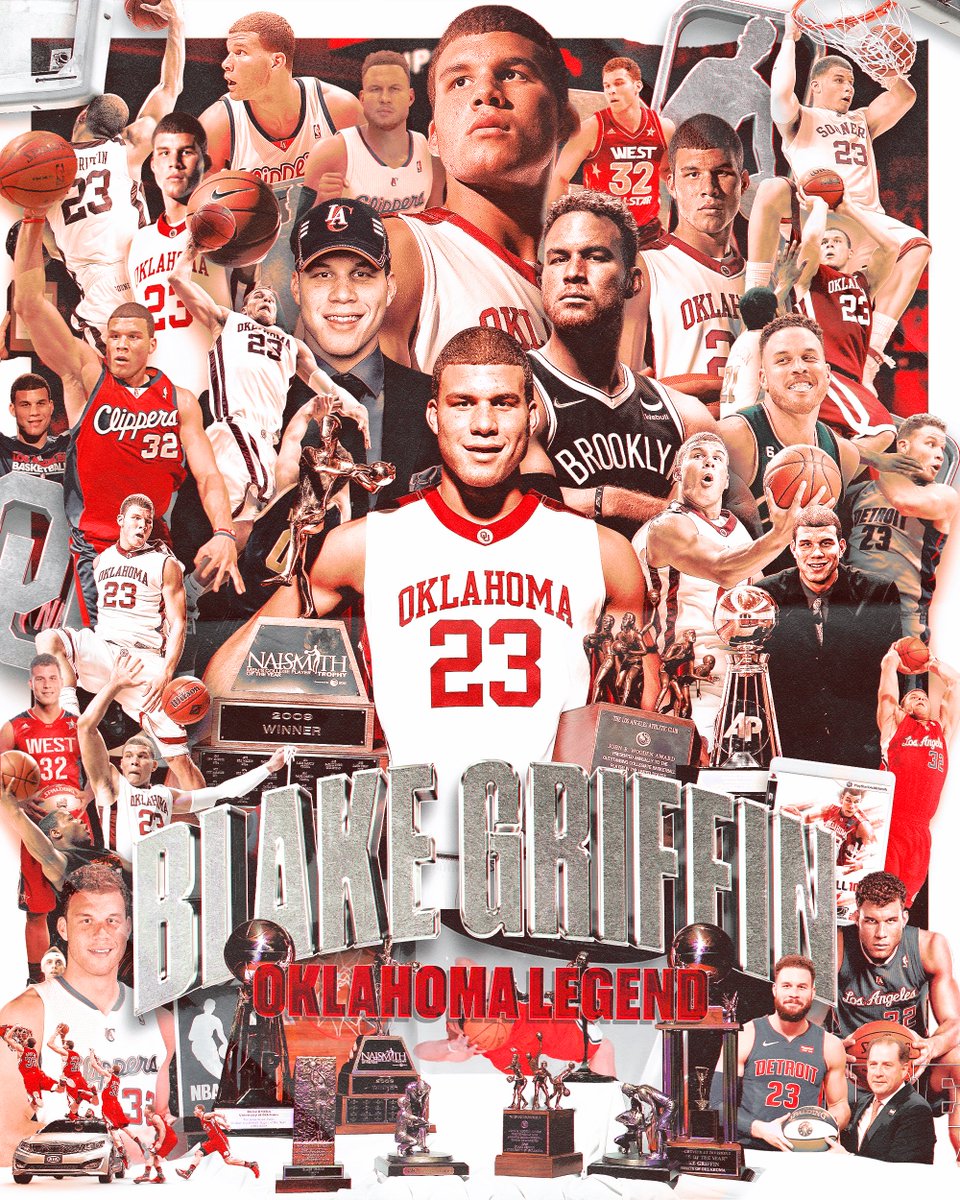 𝐋𝐞𝐠𝐞𝐧𝐝 🫡 Congratulations on an illustrious @NBA career and your impact on the game basketball. @blakegriffin23 | #BoomerSooner ☝