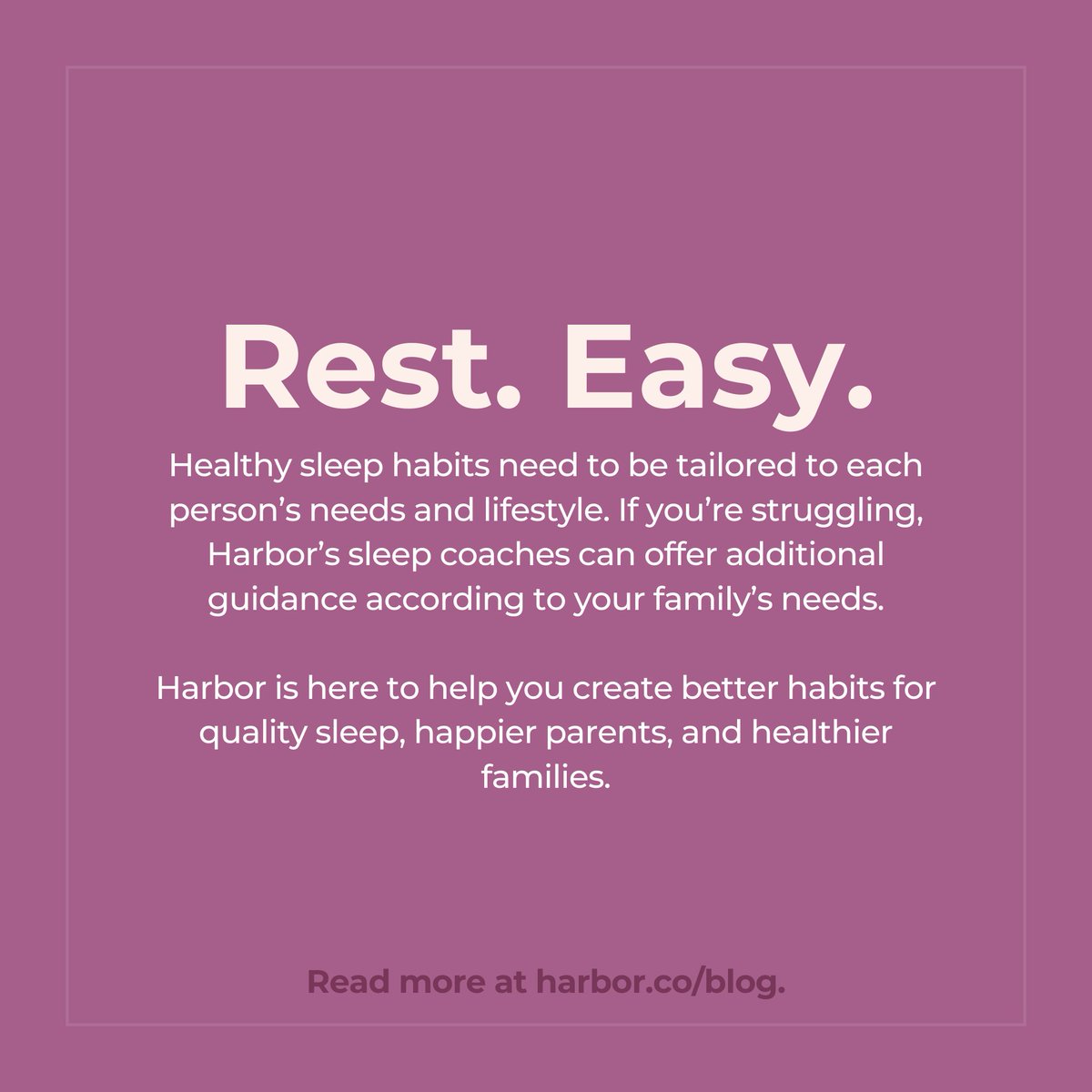 Parents deserve good sleep, too. Check out these quick tips from @harborsleep to maximize restful nights, so you can show up better for yourself and your family.

Get the full details here: harbor.co/blogs/blog/7-t…

#MorrisonSeger #Harbor #VentureCapital #RestEasy