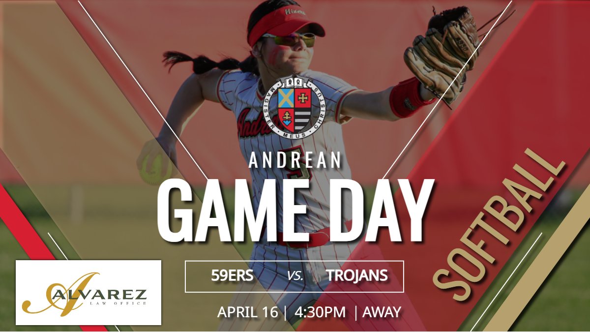 TONIGHT! @AHS59erSoftball hits the road to take on the Highland Trojans in an NCC softball showdown! Learn more about tonight's matchup with our Game Notes, presented by Alvarez Law! andreanathletics.com/Article/25737