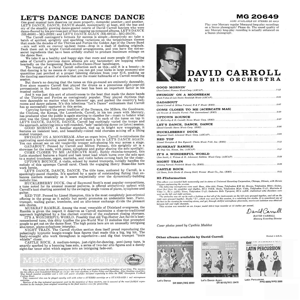 #ESNAOLA! recomendado #letsdancedancedance #davidcarrollandhisorchestra #mercury #1961 #jazz #easylistening #mono #original #stereo #orchestral #pop #music #33rpm #ultralounge #lounge #musica #dj #cocktails🍹 #yourdjlife #discjockey #realdjq