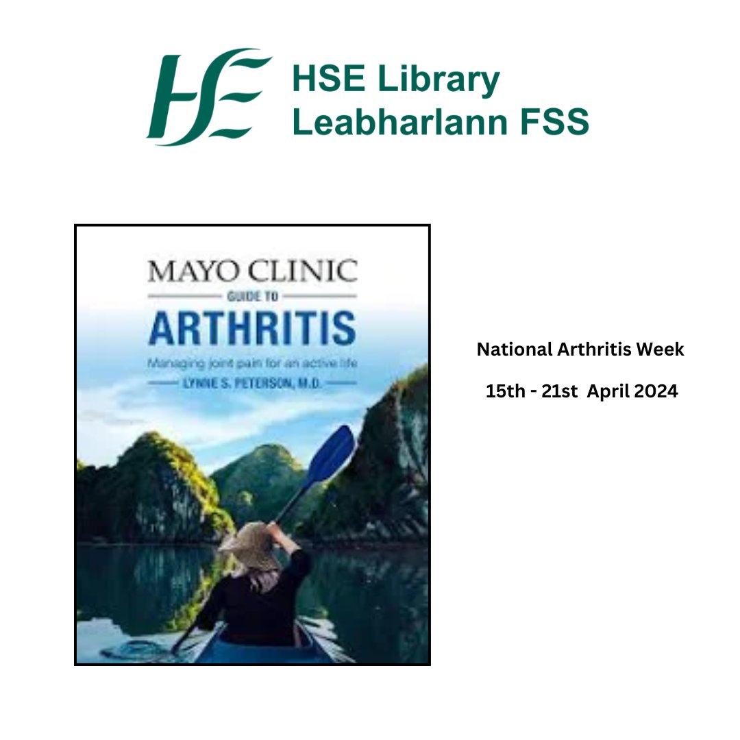 #NationalArthritisWeek. Joint pain slowing you down? HSE library has a great resource: 'Guide to Arthritis'. Borrow it with your HSE library card & manage joint pain! search.hli.ie/Record/120920?…