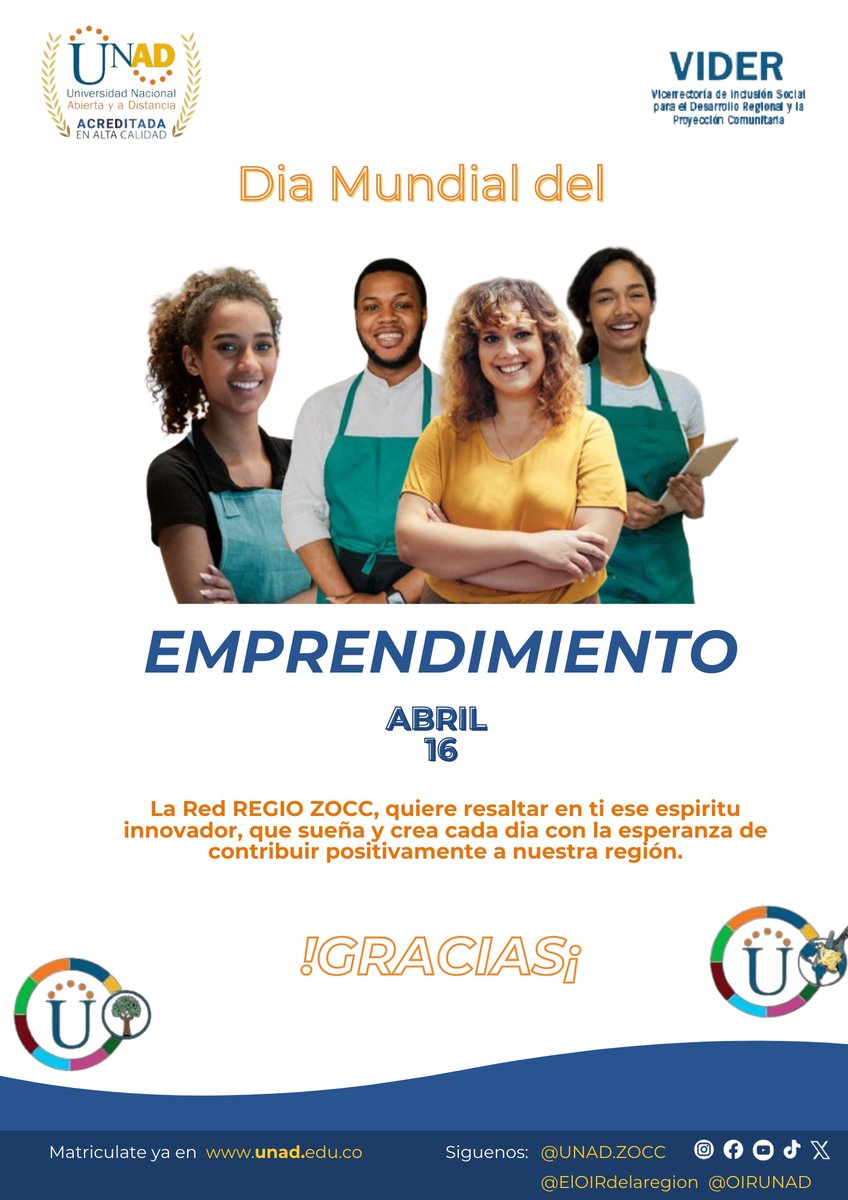 AngelPl08998196's tweet photo. @ElOIRdelaRegion @ahedys @DiegoRoseroR @LuisaFe50018118 @BlancoNatalia10 @ramtako @marcela91128604 @nmmorenol @julialbaangelo @DIAFER07 @JuanD1195 @leonor_mez64319 Desde la #zocc y en articulacion con nuestra #RedRegio, queremo resaltar en este dia especial a todos nuestros emprendedores y emprendedoras, quienes cada dia contribuyen a la transformacion social.  !FELIZ DIA! #SISSUZonaOccidente. @ElOIRdelaRegion https://t.co/I9heEu1WHL