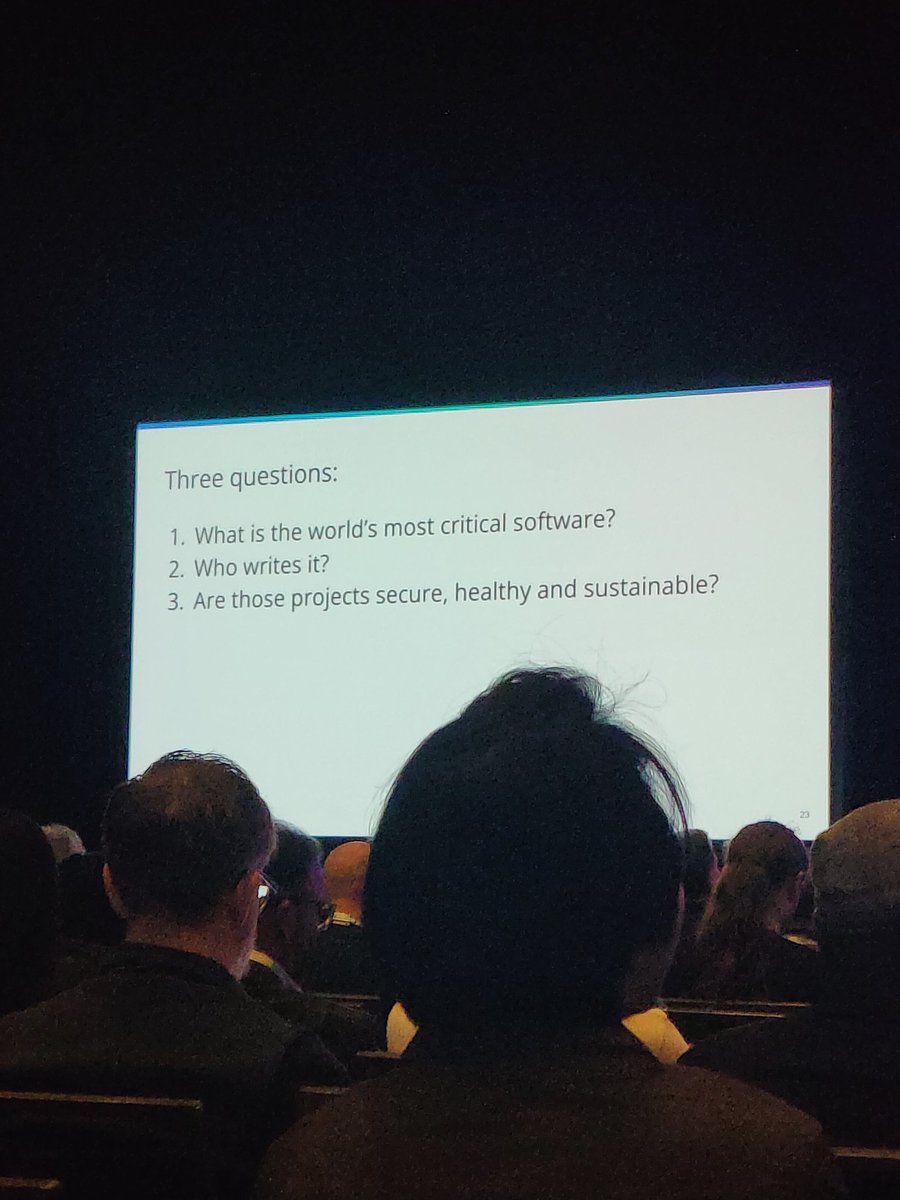 Supporting open source communities -helping them be healthy and sustainable communities (loooots of ways of supporting that) is the most robust way of protecting and securing open source projects. #fouropens #ossna2024 @openinfradev