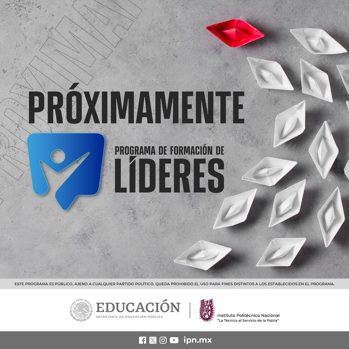 IPN_DRI's tweet photo. 🚀 ¡Prepárate para despegar hacia el liderazgo y el emprendimiento internacional! 🌍
El Programa de Formación de Líderes está por llegar...
Mantente atento a nuestras redes sociales, y no dejes pasar esta increíble oportunidad. 🎓💼 #FormaciónDeLíderes #IPN https://t.co/3LEyoCNmBK