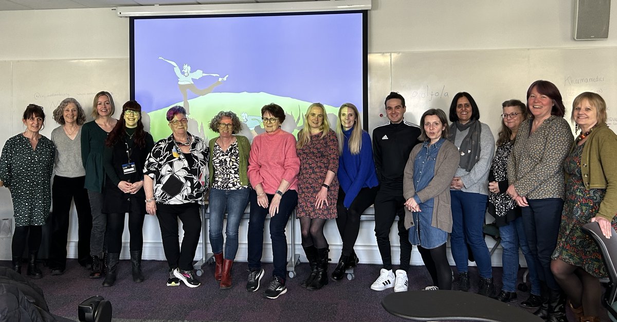 SystemicLeeds's tweet photo. We were excited to host @karenmpartridge @IFT_london yesterday ‘Supervision as improvisation in the swampy lowlands’. 
A generative and restorative workshop to enthuse and inspire us as supervisors. Thank you for giving so much of your self Karen including your wonderful artwork https://t.co/ajL4Tg2XNg
