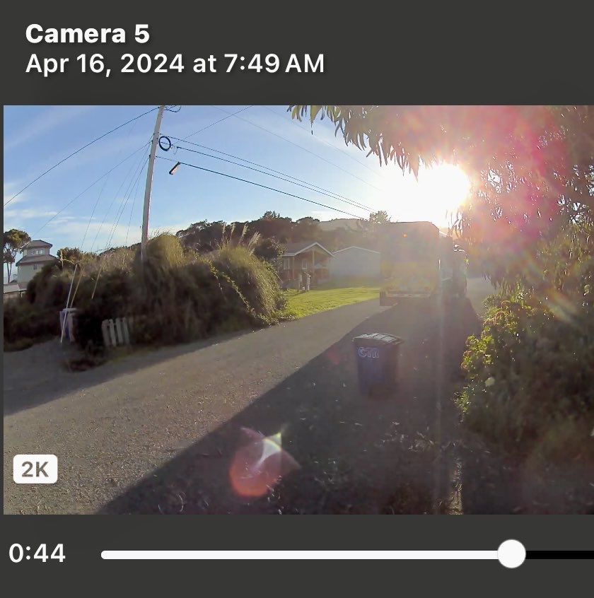 OK! Does anyone know what this is? I am seeing them on my Arlo cameras in both the front yard and backyard. Yes, only when the sun is at certain angles…alien technology? Russian election interference? Haha but #ForReal! WTHeck? Don’t you love a good mystery? #Baffled