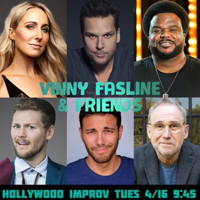 Big show tonight at 9:45 in The Main Room featuring @DaneCook @NikkiGlaser @MrCraigRobinson @TheDrewLynch @VinnyFasline @MikeBinderjokes +more! Get tickets now at improv.com/hollywood #hollywoodimprov #comedy