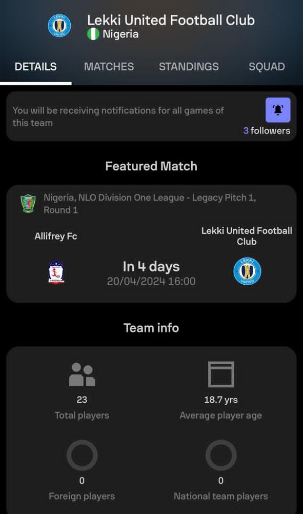 Exciting Updates ahead of the New Season! ⚽ You can now catch all the actions live on Sofascore! 🌍📱For those unable to make it to the stadium, simply turn on your notifications on the app to stay updated with every exciting moment as it unfolds! ⚡🏟️ #WeAreLekkiUnited