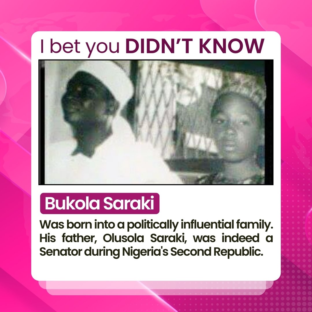 This is a well-known fact. His father, Olusola Saraki, was indeed a Senator during Nigeria's Second Republic, and of course a Senate leader.