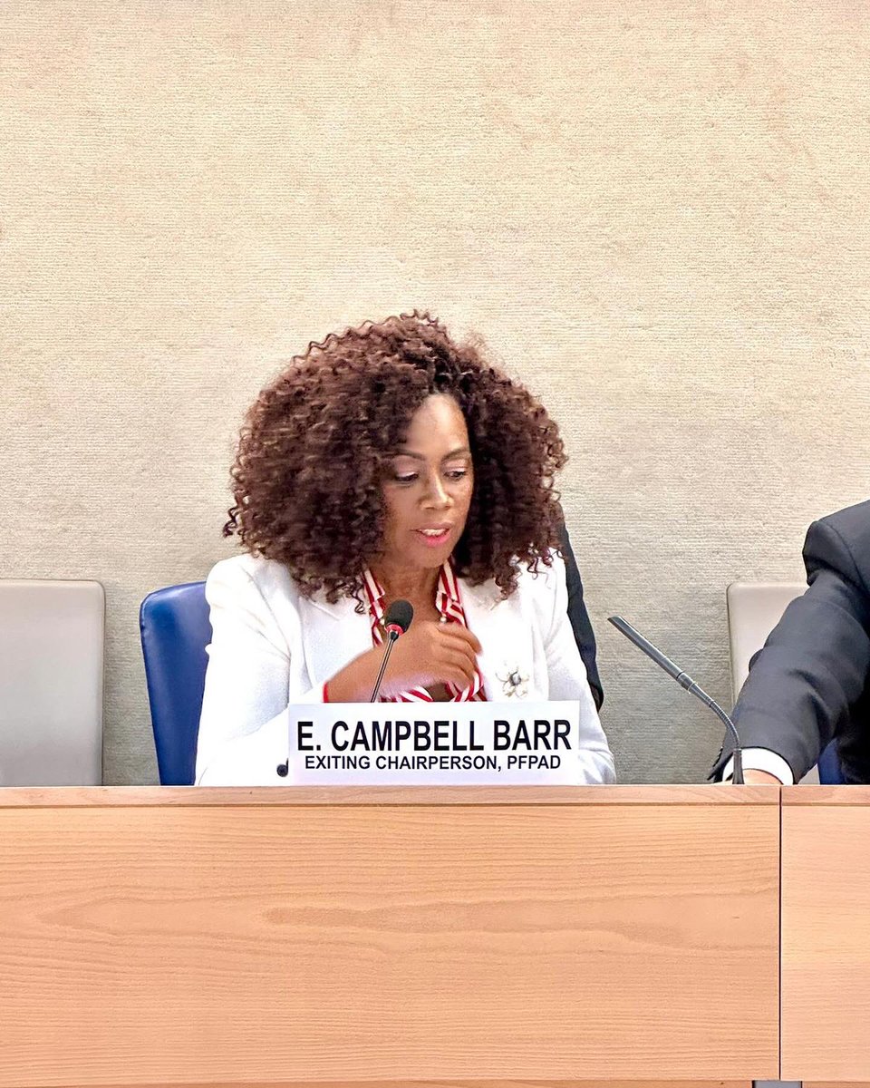 epsycampbell's tweet photo. El día de hoy en Ginebra, Suiza, al finalizar mi gestión como Presidenta me complace constatar que hemos consolidado el Foro Permanente de Naciones Unidas como el espacio más importante a nivel global para liderar la Agenda de Afrodescendiente. https://t.co/IXfiXzv0Mj