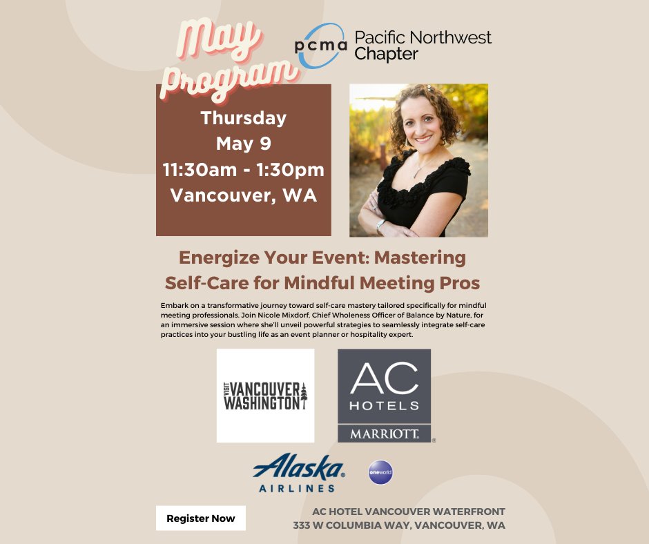 Join us May 9th in Vancouver, WA!

Register today!  pacificnorthwest.pcma.org/event/may-educ…

#PCMA_PNW