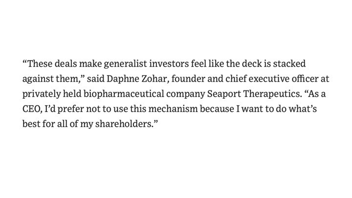 I love this @daphnezohar quote in WSJ’s story on PIPEs because it articulates something I believe in strongly. Which is that there are two standards you can have in business: 1) do whatever is legal 2) do what is right. Align yourself with people who believe in the latter.