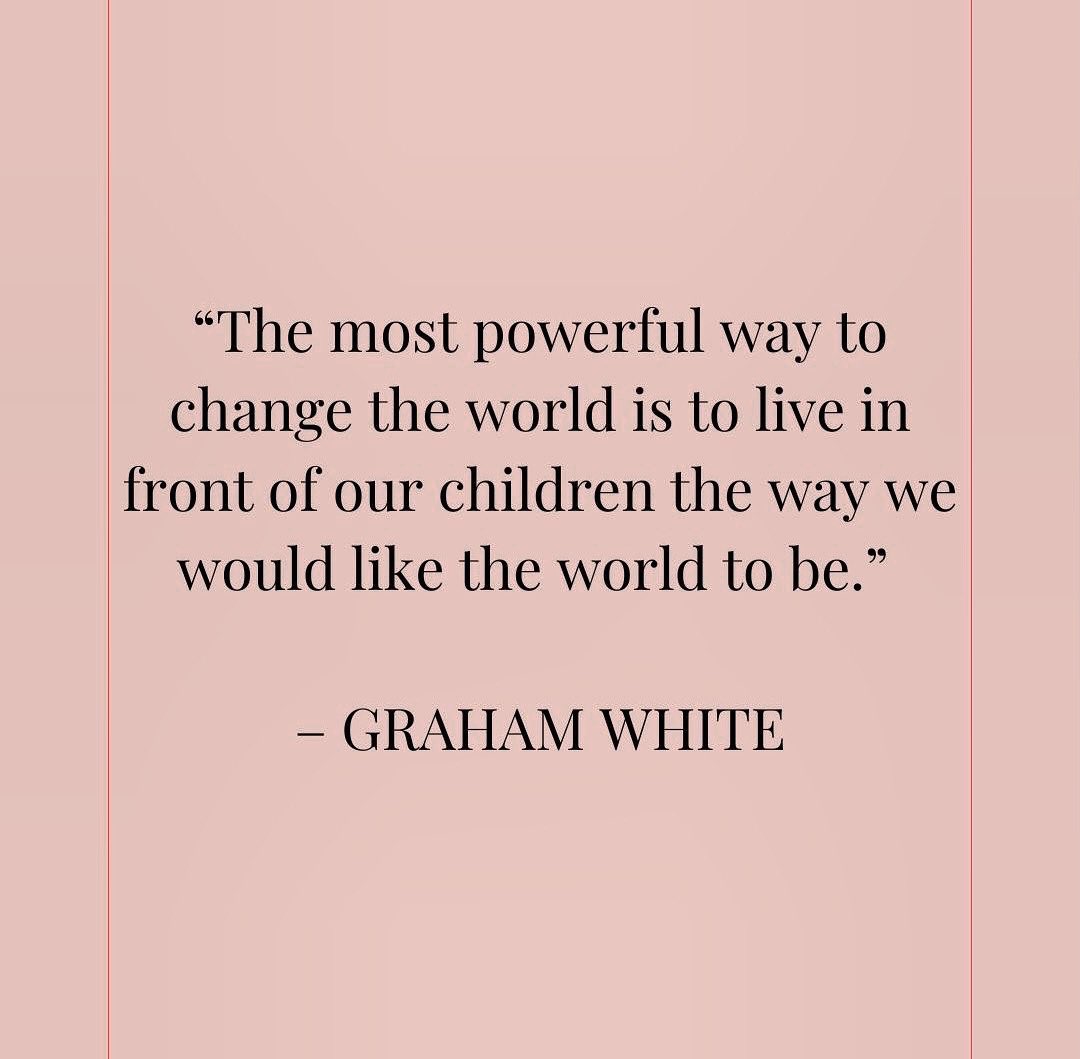 Showing our children, through our own actions, that good exists everywhere; the greatest gift we can give the world.🌎💗 #LeadingByExample #CPAF