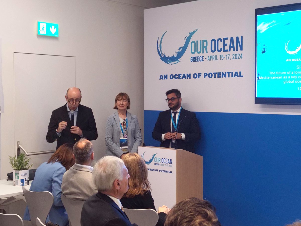 🌊At @OurOceanGreece in Athens today, we announced our commitment to contribute to achieving 15% protection through MCPAs and 2% No-Take-Zones coverage by 2026, aligning with the Post-2020 MCPA & OECM Strategy for the Mediterranean and the 30x30 target. #OceanProtection #Act4Med