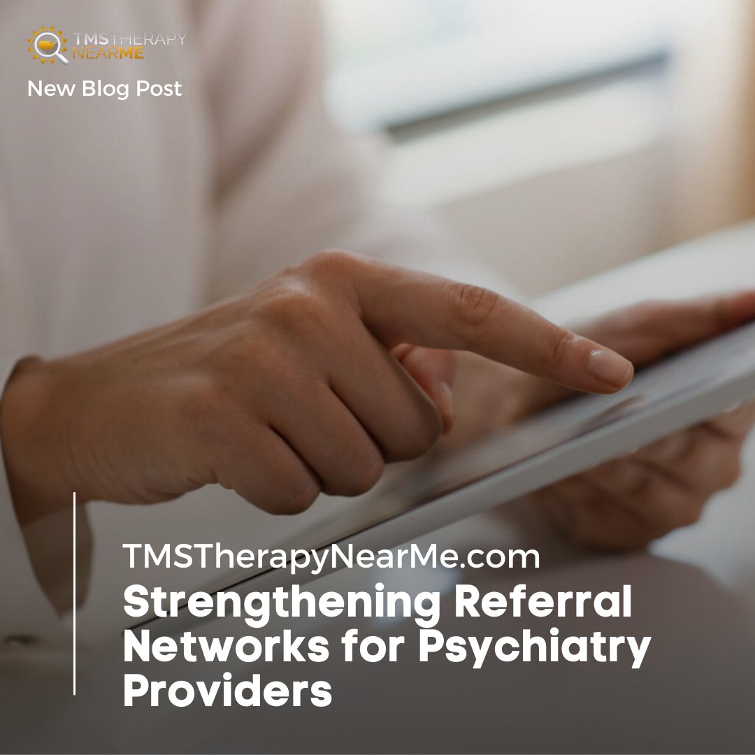 TMSNearMe's tweet photo. Effective referral networks are the bedrock of accessible and successful mental health treatment. They ensure patients receive the mental health referrals they need, fostering collaborative care and a seamless continuity of care. Read more on the blog! #tmstherapy https://t.co/UBY4lhoqRq