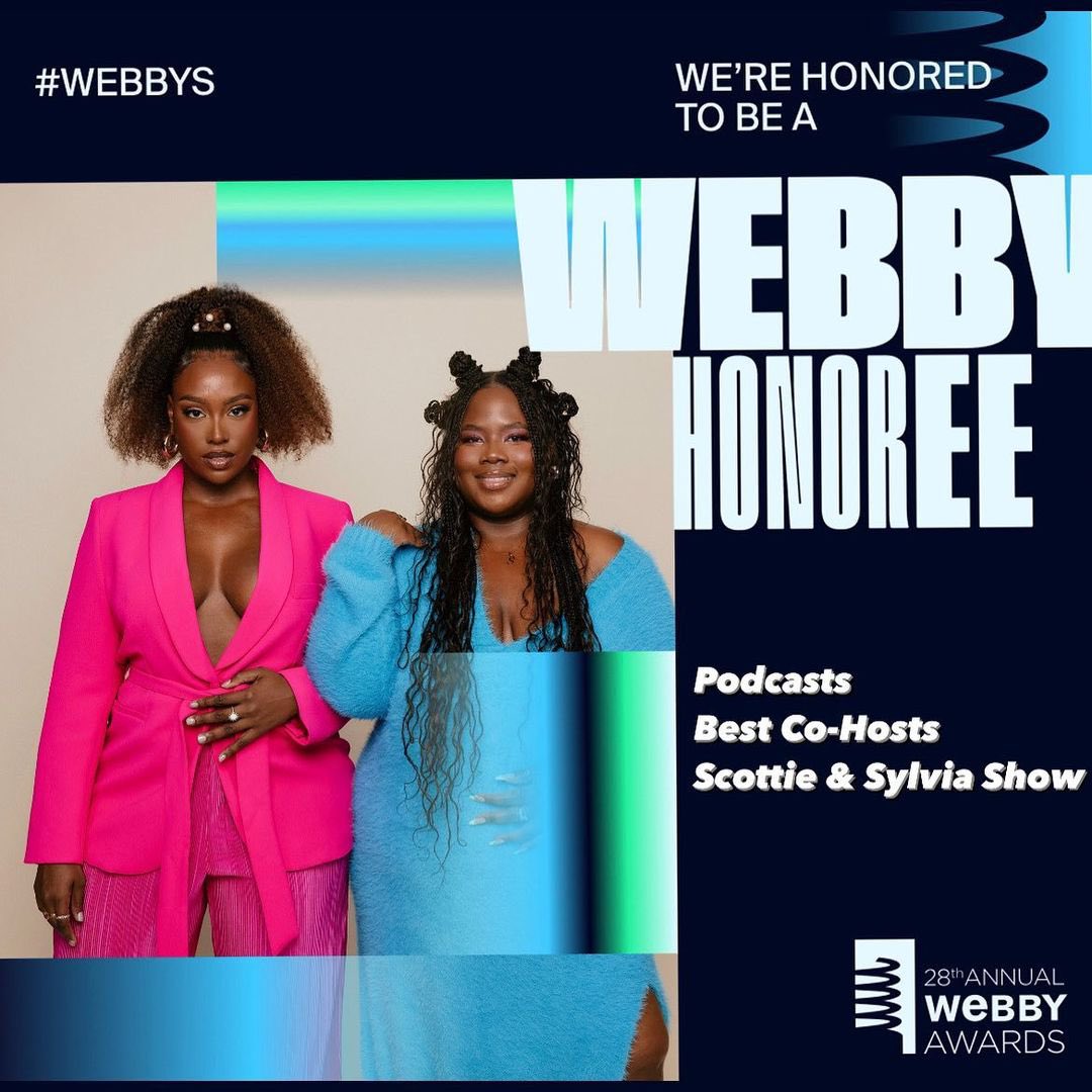 We are so proud of @ScottieBeam & @SylviaObell for being @TheWebbyAwards honorees for best co-hosts ✨ Your chemistry, talent, and skills are undeniable 💫
