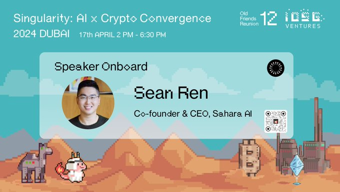 Singularity is a @token2049 Dubai pre game event hosted by @IOSGVC! They are bringing together the SaharaAI team and other experts from the space to discuss everything AI. When: April 17, 2pm GMT +4 Where: JW Marriott Marquis Hotel Dubai RSVP Today! lu.ma/ofr.dubai