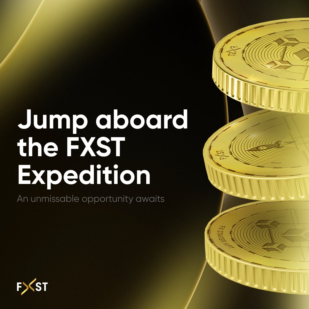 Join #FXSTExpedition and shape the future of digital banking finance with us! 📝 Fill out the form now: forms.gle/PVKFGcxYpcnfU2… Our incentive campaign consists of three stages: become an #FXReferral, #FXStaker, and #FXExplorer. At each stage, exciting tasks await you, along